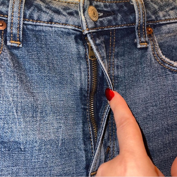 Abercrombie & Fitch The Skinny High Rise Distressed Jeans – Size 25 (0 Short) - Picture 5 of 8